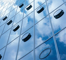 Photo:Window for natural ventiration at the facade of a high-rise building (Uptown Munchen, Munich)