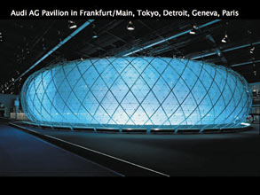 Photo:Audi Pavillion in Frankfurt, Tokyo, Detroit, Geneva, Paris